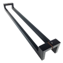 Ver imagem 2 de Puxador Portas Duplo Aço Inox Preto Fosco Grécia 1 M para Portas: Pivotantes/madeira/vidro Temperado