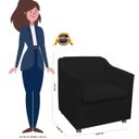 Ver imagem 6 de Kit 02 Poltrona Decorativa Tilla Suede com Pés Cromados