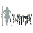 Ver imagem 6 de Conjunto Sala de Jantar Mesa Tampo Granito 1,20m com 4 Cadeiras Diana Preto / Cedro Artefamol