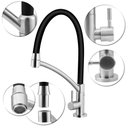 Ver imagem 2 de Torneira Cozinha Gourmet Mesa Tubo Flexível Extensível Preto
