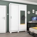 Ver imagem 1 de Guarda-Roupa Solteiro com Espelho 2 Portas de Correr Dakota Henn Flex Color