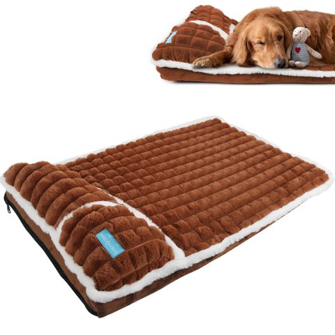 Cama Colchão Ortopédica para Pet Cães Confortável Confort Antiderrapante 75x45cm Marrom - Duke & Dix