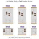 Ver imagem 6 de Guarda-roupa Infantil 122cm com Vidro 4 Portas e 2 Gavetas Brisa Multimóveis Mp4426 Madeirado/