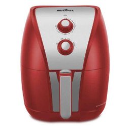 Fritadeira Britânia Air Fry Inox Vermelha 220V - 1 Fritadeira Britânia Air Fry Inox Vermelha 220V - 1