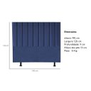 Ver imagem 3 de Cabeceira Estofada Cama Box King 195 Cm Laura Veludo:azul Marinho