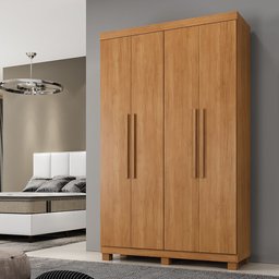 Guarda Roupa Milão 4 Portas 3 Gavetas 5 Prateleiras - Benetil - 2