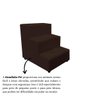 Escada Escadinha Pet Cachorro 3 Degraus Rampa Suede Dog:marrom - 6