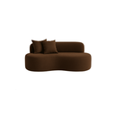 Ver imagem 2 de Conjunto 02 Poltronas + Sofá e Puff Curvo Orgânico Nature Gaia Boucle Marrom- Montanaris Decor