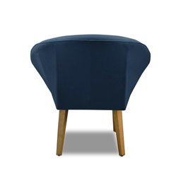 Poltrona Para Sala Decorativa Milena Veludo Azul Adonai Estofados - 6