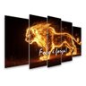 Kit Quadro Decorativo Animais para Sala de Estar 88x48cm - Pallazio - 1