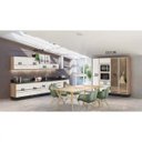 Ver imagem 2 de Cozinha Completa Modulada 13 Peças 100% MDF Kali Premium Carvalho Off White Nicioli