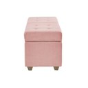 Ver imagem 4 de Recamier Bau Madri 1,40m Suede Rosa Bebe - Inova Decor Inova Decorações