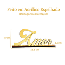 Ver imagem 2 de Palavra Decorativa Amor para Sala Quarto Acrílico Espelhado