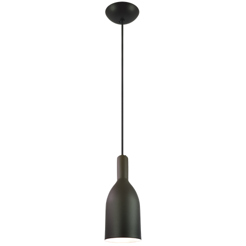 Pendente Decor Luminária Garrafa Alumínio Preto/branco