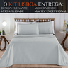 Cobreleito King Size 100% Algodão Lisboa 03 Pçs Super Elegante Charm:cinza - 2