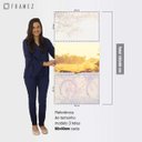 Ver imagem 4 de Quadro Praça Árvore Bicicleta Ao Entardecer Paisagem Vertical Para Sala Corredor 2