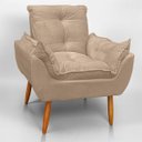 Ver imagem 6 de Cadeira Poltrona Opala para Sala Opala Recepção Quarto Confortável Reforçada Premium:capuccino