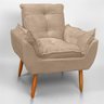 Cadeira Poltrona Opala para Sala Opala Recepção Quarto Confortável Reforçada Premium:capuccino - 6