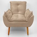 Ver imagem 1 de Cadeira Poltrona Opala para Sala Opala Recepção Quarto Confortável Reforçada Premium:capuccino