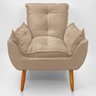 Cadeira Poltrona Opala para Sala Opala Recepção Quarto Confortável Reforçada Premium:capuccino - 1
