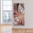 Ver imagem 1 de Quadro Abstrato Decorativo Vitral Rose Vertical para Corredor Sala Framez
