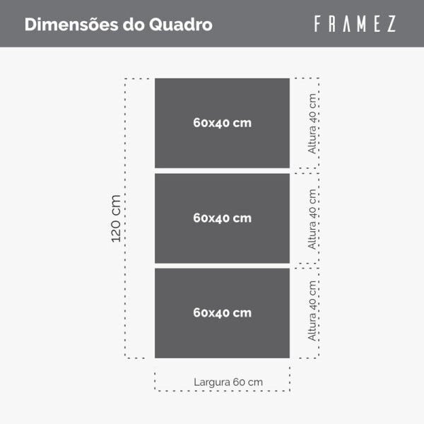 Quadro Flores e Borboletas Artístico Vertical Para Corredor Recepção em Tecido - 4