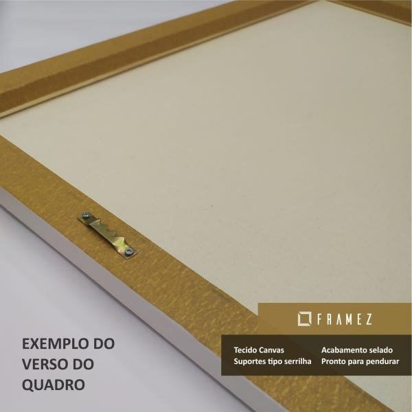 Quadro Abstrato Geométrico decorativo Vintage Jogo 3 Telas Para Sala Escritórios Recepção 105x65 - 5