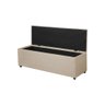 Recamier Baú Madrid 85cm Linho Bege - 2