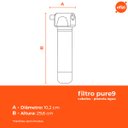 Ver imagem 3 de Filtro Purificador Pure9 Cabelos Reduz Cloro Planeta Água