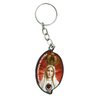 Chaveiro Santa Nossa Senhora de Fátima Fundo Vermelho/ Prata - 1