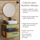 Ver imagem 2 de Conjunto para Banheiro Olympo Naturalle e Pistache com Design Moderno e Organização Funcional