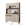 Kit Cozinha Magazin 120 CM 1876.1 Amendoa Arezzo Rust Nicioli - 3