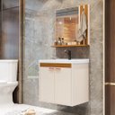 Ver imagem 1 de Kit Banheiro Palas Madrid Balcão Cuba e Espelho - Diversas Cores - Comprar Móveis em Casa: Off White