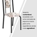 Ver imagem 4 de Cadeiras para Sala de Jantar 6 Unidades Lara Preto/Arabesco