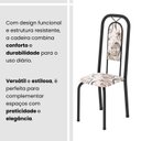 Ver imagem 5 de Cadeiras para Sala de Jantar 6 Unidades Lara Preto/Arabesco