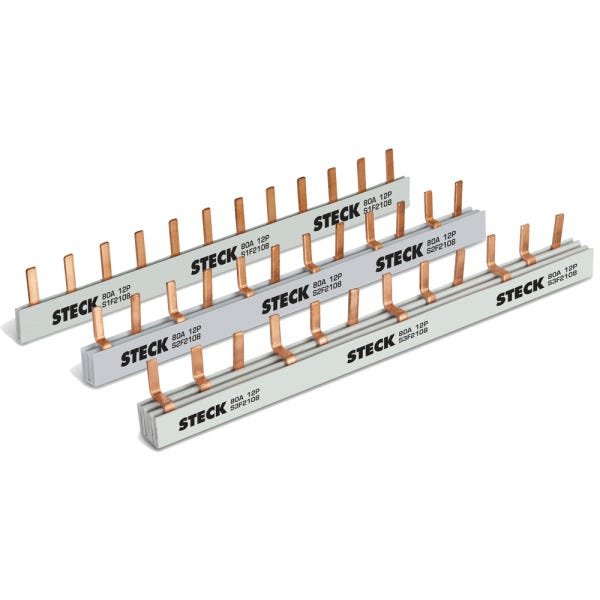 Barra Trif 80a 220/440v 3x19p Steck - 1
