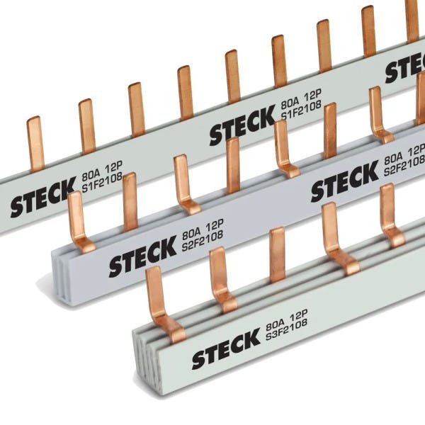 Barra Trif 80a 220/440v 3x19p Steck - 2