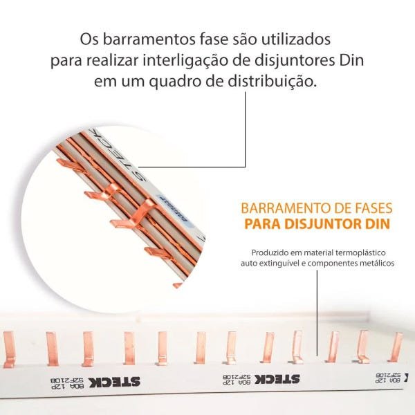 Barra Trif 80a 220/440v 3x19p Steck - 3