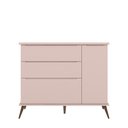 Ver imagem 2 de Conjunto Infantil Tina 3 Portas de Bater 2 Gavetas MDF Rose Semi Brilho Sallar Home