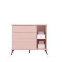 Ver imagem 7 de Conjunto Infantil Tina 3 Portas de Bater 2 Gavetas MDF Rose Semi Brilho Sallar Home