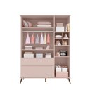 Ver imagem 6 de Conjunto Infantil Tina 3 Portas de Bater 2 Gavetas MDF Rose Semi Brilho Sallar Home