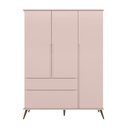 Ver imagem 4 de Conjunto Infantil Tina 3 Portas de Bater 2 Gavetas MDF Rose Semi Brilho Sallar Home