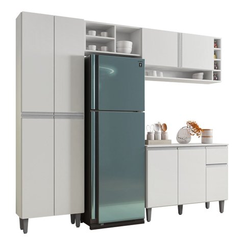 Coz. Modulada Completa Vanessa 230cm C/ Armário Aér. Ajl Mvs