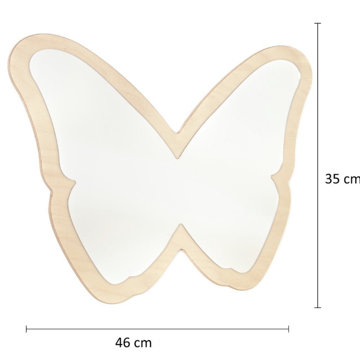 Espelho para Quarto Infantil Formato Borboleta - 3