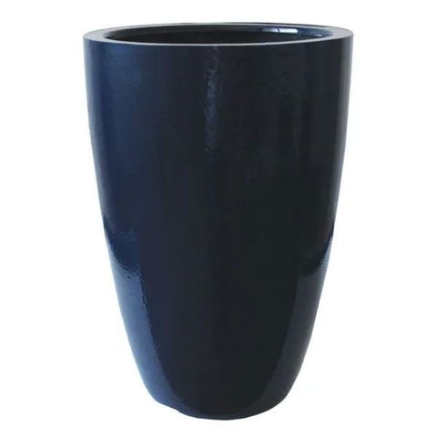 Vaso de Fibra Cônico Moderno Pintura em Gel Cor Vaso:azul;tamanho Vaso:m