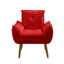 Ver imagem 7 de Sofá 2 Lugares com 1 Poltrona Decorativa para Sala de Estar Suede Vermelho