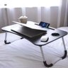 Mesa Suporte para Notebook MDF Multiuso Dobrável Cama Sofá:Preta - 3