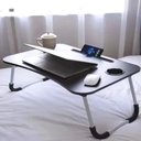 Ver imagem 3 de Mesa Suporte para Notebook MDF Multiuso Dobrável Cama Sofá:Preta