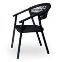 Ver imagem 3 de Cadeira Corda Náutica Duda com Braço em Alumínio Preto