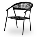 Ver imagem 2 de Cadeira Corda Náutica Duda com Braço em Alumínio Preto